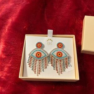 NWT rhinestones and beads earrings